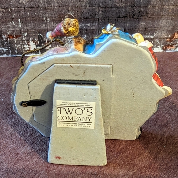 Vintage Two's Company Picture Frame Ornament With Santa - Picture 6 of 8